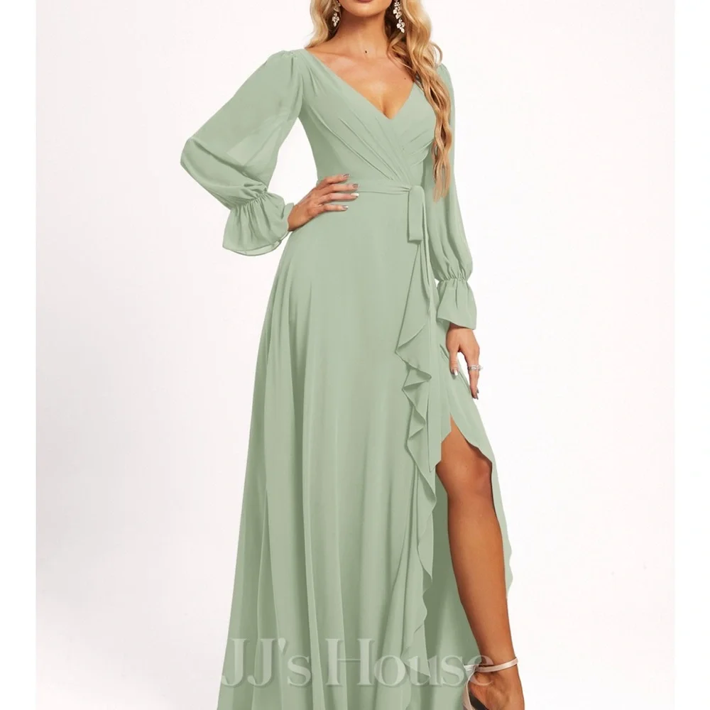 Bridesmaid Green Maxi Dress - Picture 6 of 6